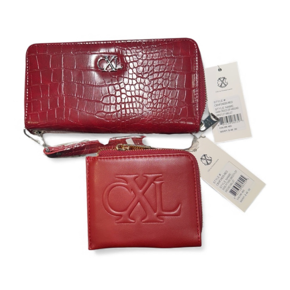 Christian Lacroix Red Women's Wallet Set